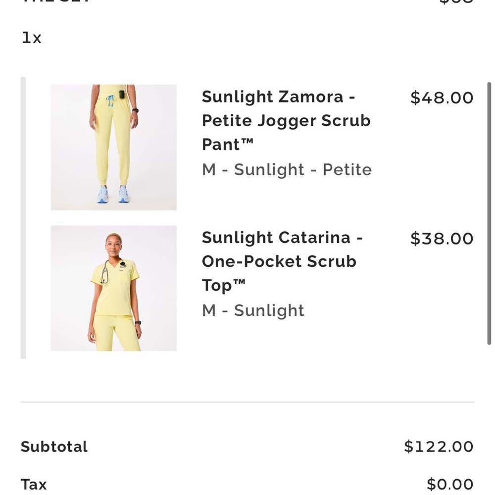 Figs Sunlight Zamora Petite Jogger Scrub Pant only